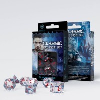 Набор кубиков Classic RPG Translucent Blue & red Dice Set (7)