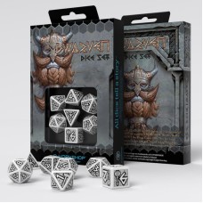 Набір кубиків Dwarven White & black Dice Set (7)