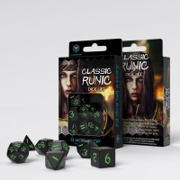 Набор кубиков Classic Runic Black & green Dice Set (7)