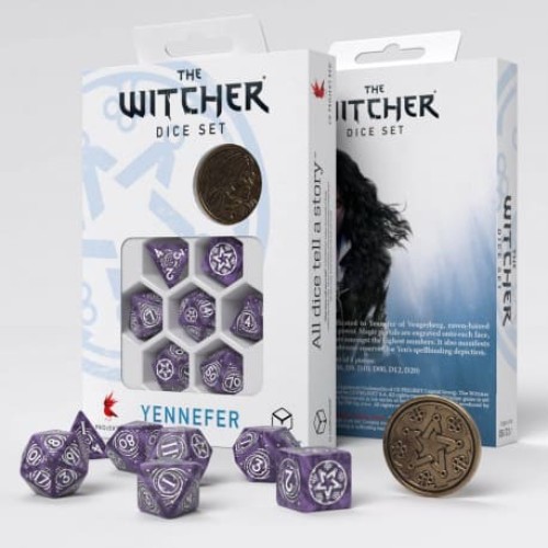 Кубики (дайсы) Набор кубиков The Witcher Dice Set. Yennefer - Lilac and Gooseberries Dice Set (7)