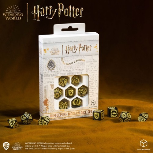Набор кубиков Harry Potter. Hufflepuff Modern Dice Set - Black (7)