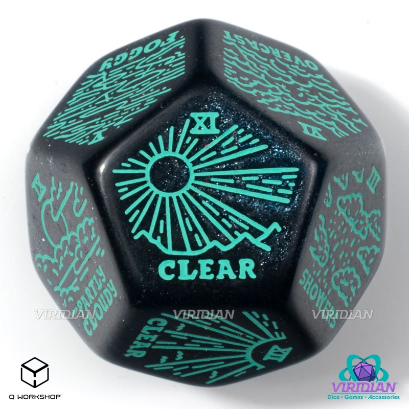 Кубик D12 Weather Generator Die: Blue&Turquise (1)
