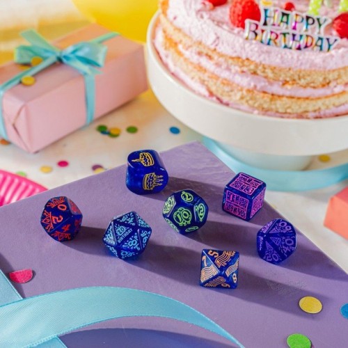 Кубики (дайси) Набір кубиків Happy Birthday Dice Set: Streamers