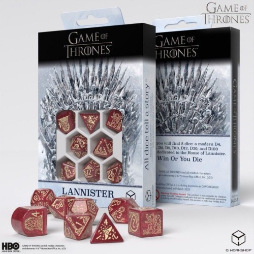 Кубики (дайси) Набір кубиків Game of Thrones. Lannister Dice Set