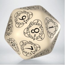 Кубик D20 Level Counter Beige & black Die (1)