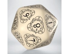 Кубик D20 Level Counter Beige & black Die (1)