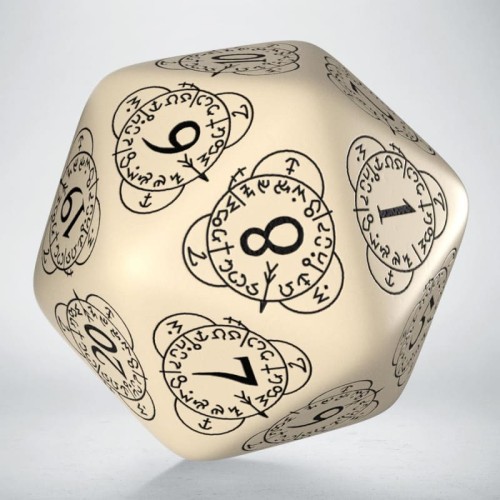 Каунтери Кубик D20 Level Counter Beige & black Die (1)