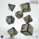 Набор кубиков Call of Cthulhu 7th Edition Blue-green & Gold Dice Set