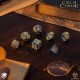 Набор кубиков Call of Cthulhu 7th Edition Blue-green & Gold Dice Set