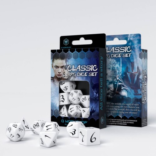 Кубики (дайси) Набір кубиків Classic RPG White & black Dice Set (7)