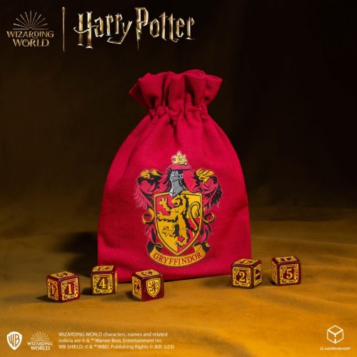 Набор кубиков с мешочком Harry Potter. Gryffindor Dice & Pouch (5)