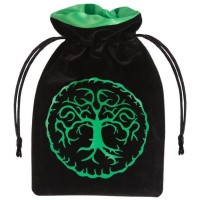 Мешочек Forest Black & green Velour Dice Bag