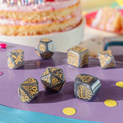 Кубики (дайси) Набір кубиків Happy Birthday Dice Set: Confetti