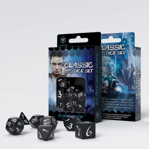 Кубики (дайсы) Набор кубиков Classic RPG Black & white Dice Set (7)