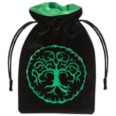 Мешочек Forest Black & green Velour Dice Bag