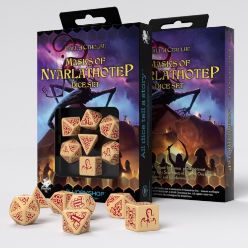 Кубики (дайси) Набір кубиків Call of Cthulhu: Masks of Nyarlathotep Dice Set (7)