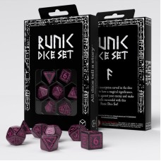 Набір кубиків Runic Shimmering black with magenta Dice Set