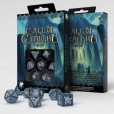 Набір кубиків Call of Cthulhu Abyssal & white Dice Set