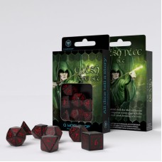 Набір кубиків Elvish Black & Red Dice Set (7)