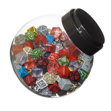 Банка кубиків Jar of dice with D6, D10, D20 (150)