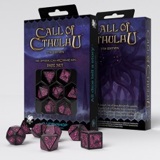 Набір кубиків Call of Cthulhu 7th Edition Black & magenta Dice Set