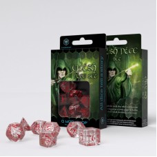 Набір кубиків Elvish Translucent & red Dice Set (7)