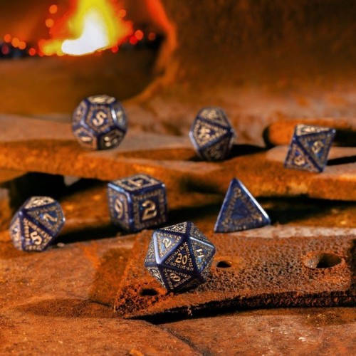 Кубики (дайси) Набір кубиків Runic Mixed-blue & gold Dice Set