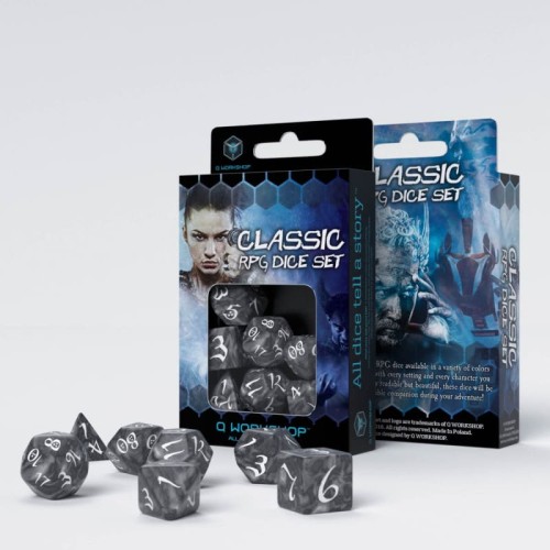 Кубики (дайси) Набір кубиків Classic RPG Smoky & white Dice Set (7)