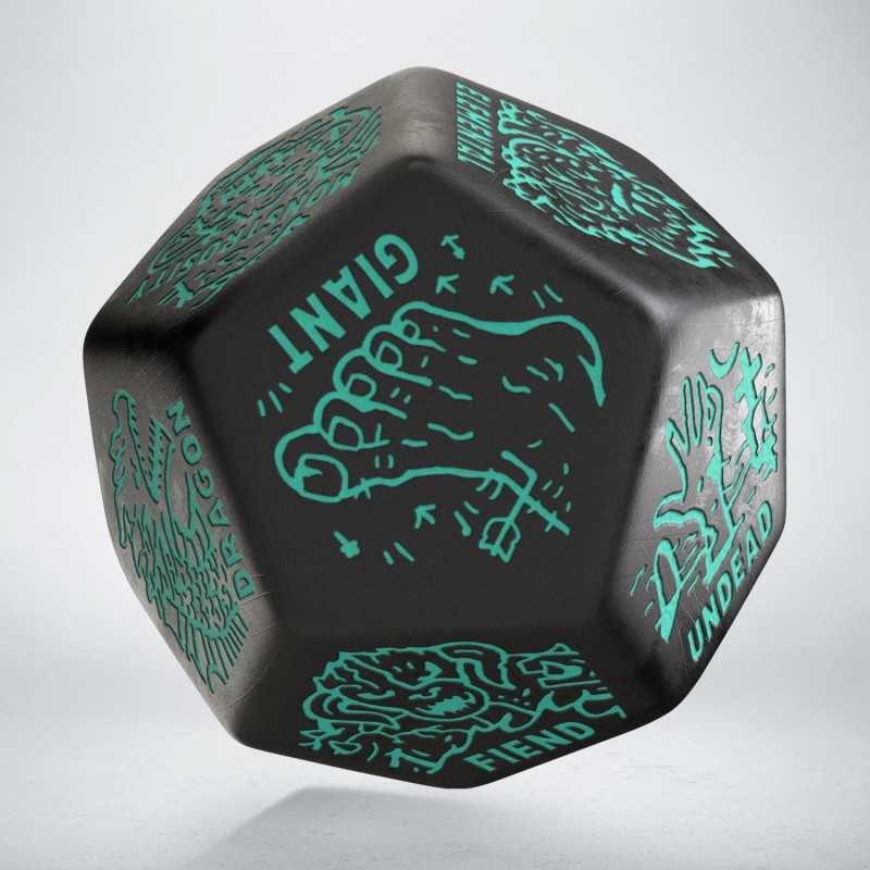 Кубик D12 Monster Generator Die: Black&Turquise (1)