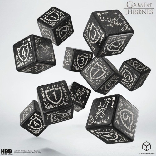 Кубики (дайсы) Набор кубиков Game of Thrones. Night's Watch 10xD6 Dice Set