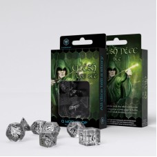 Набір кубиків Elvish Translucent & black Dice Set (7)