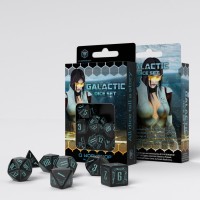 Набор кубиков Galactic Black & Blue Dice Set (7)