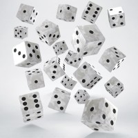 Набір кубиків Full Pack of D6s: Pearl&Black