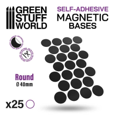 Самоклеючі магнітні диски Green Stuff Worls Magnetic Precut Sizes - Adhesive Round 40mm