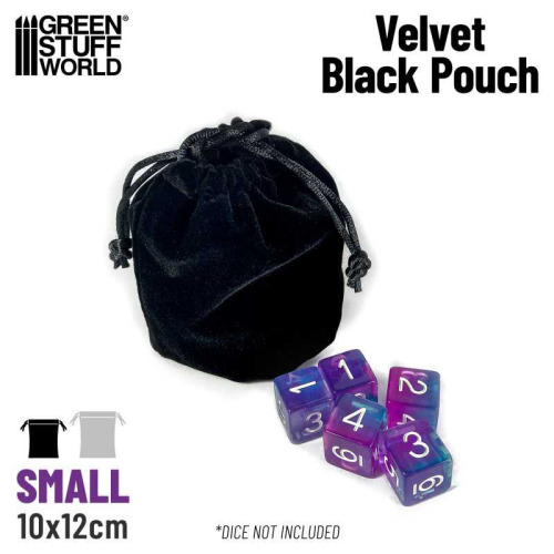 Мешочек для дайсов GSW Small Velvet Black Pouch 10x12 см