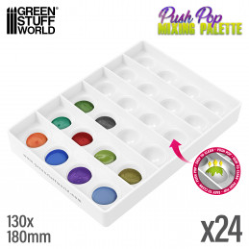 Палитра для красок GSW Push Ror Mixing Palette — 24 ячейки (23 мм)