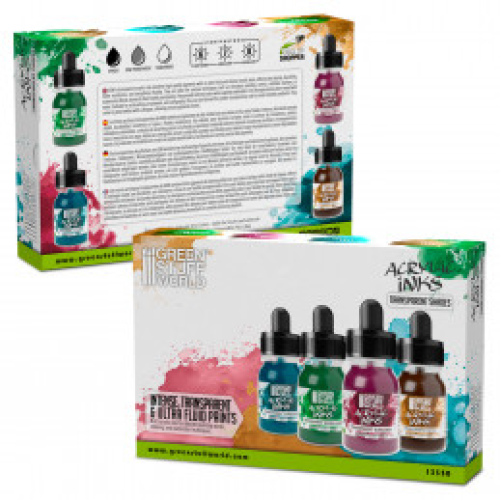 Набор акриловых чернил GSW Acrylic Inks Set — Transparent Shades (х4)