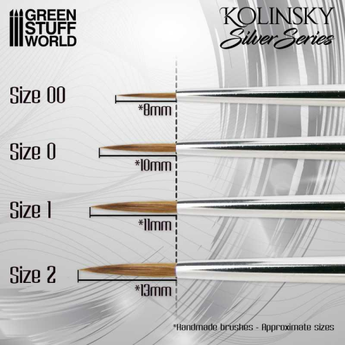 Кисть GSW Kolinsky Brush, размер #00 – SILVER SERIES