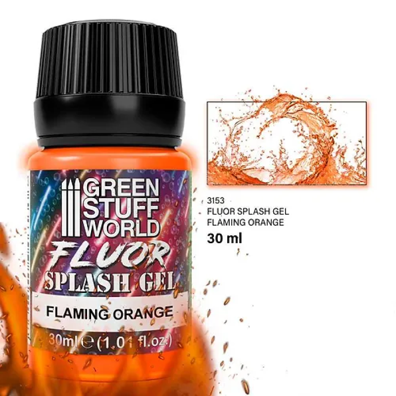 Гель для імітації підсвічування GSW Splash Gel - 30ml - Flaming Fluor Orange