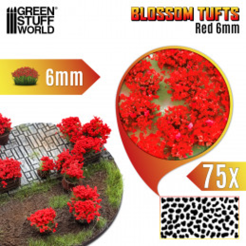 Штучні квіти для моделювання GSW Blossom Tufts - RED ВЕЛИКІ