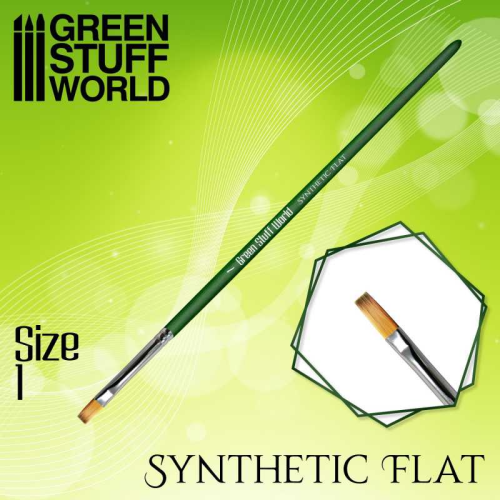 Кисть GSW Flat Synthetic Brush – размер № 1 – серия GREEN