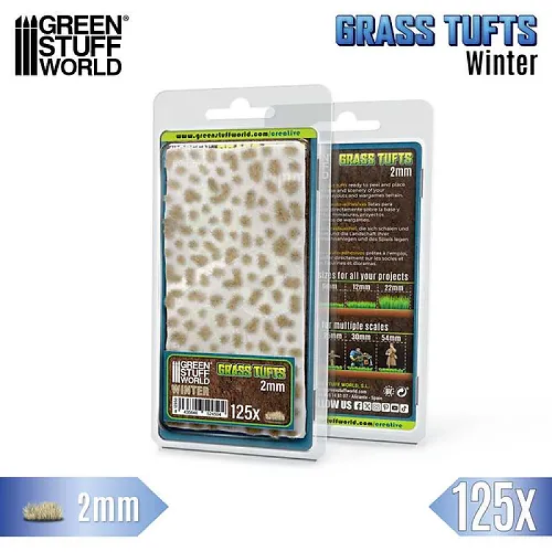 Штучна трава для моделювання GSW Static Grass Tufts 2 mm - Winter White
