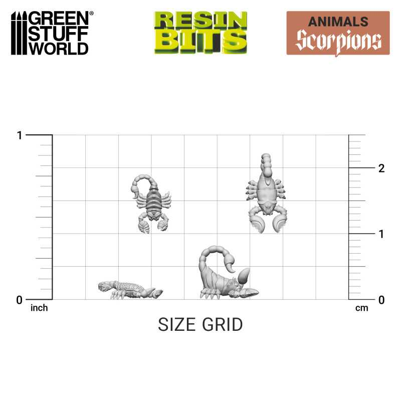 3D фігури Green Stuff World Printed Animals SCORPIONS