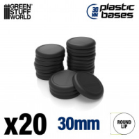 База для мініатюр GSW пластикова з бортом 30mm 20шт