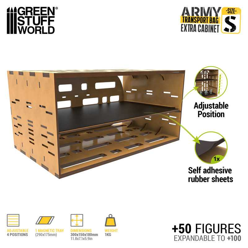 Шафка для мініатюр Green Stuff World Army Transport Bag – Extra Cabinet S