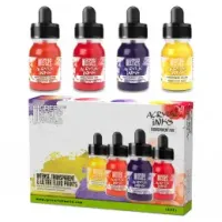 Набор акриловых чернил GSW Acrylic Inks — Transparent Fire (х4)