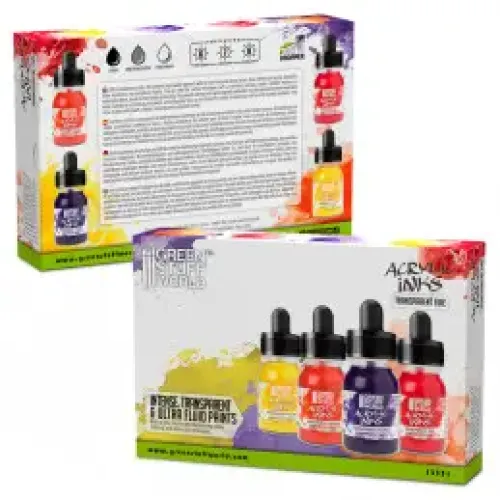 Набор акриловых чернил GSW Acrylic Inks — Transparent Fire (х4)