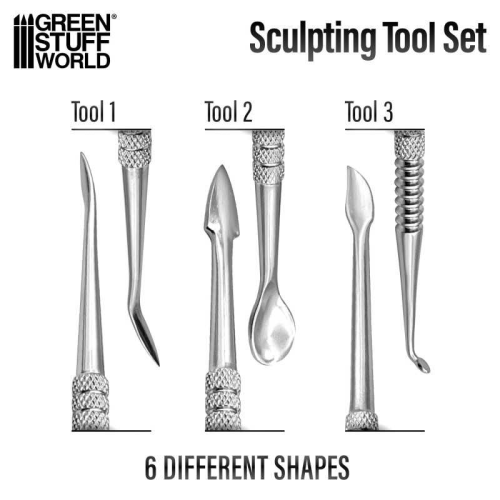 Набор инструментов Green Stuff World Sculpting Tools SETx3