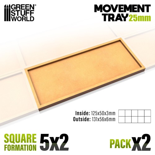 Лоток GSW Movement Trays, квадратная формация 25 мм, 5×2