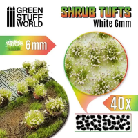 Shrubs Tufts - 6mm self-adhesive - WHITE (Кущі ПУЧКИ Самоклеючі БІЛІ)